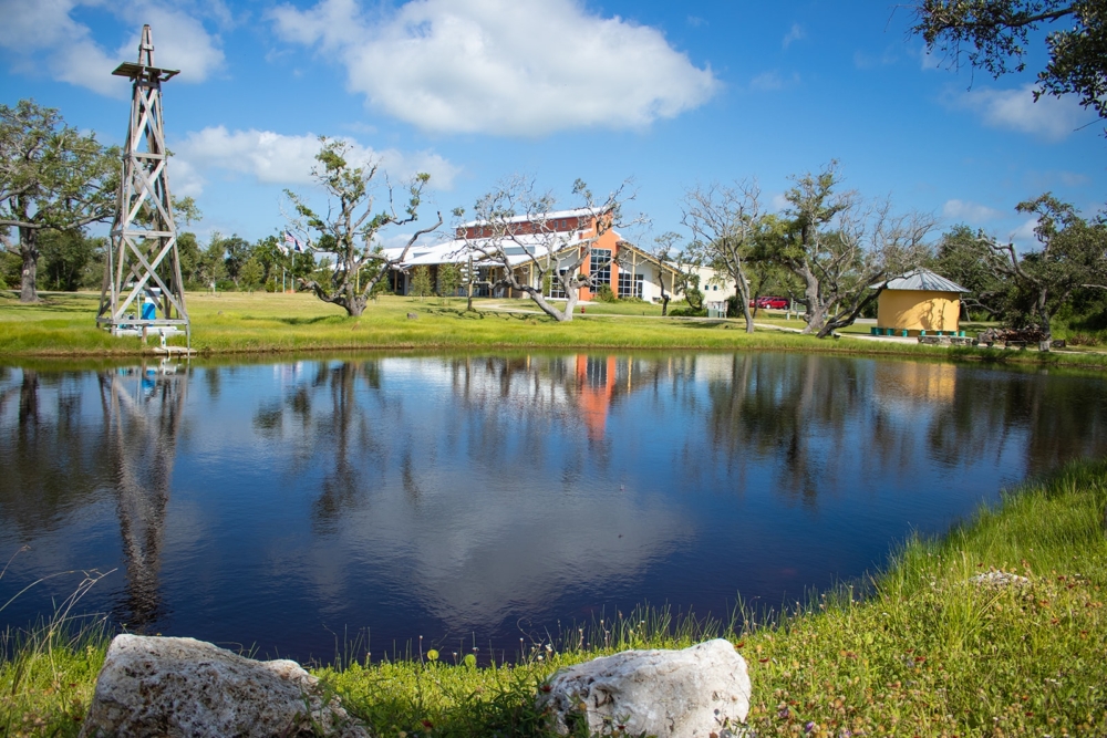 A view of our dining hall from across the fishing pond
Photo by: Beyond Memory Photography